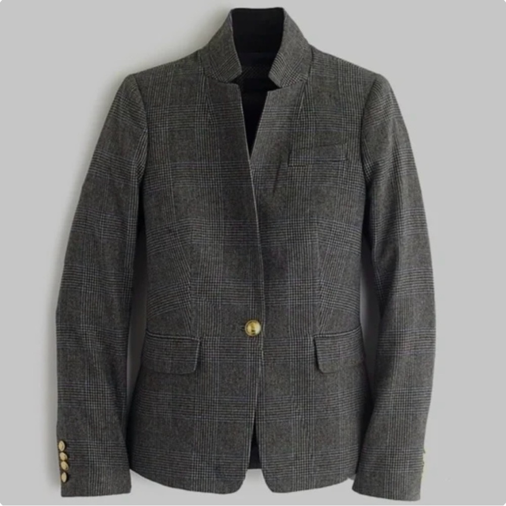J.Crew grey plaid regent blazer size 4